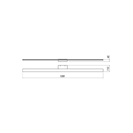 Redo 01-2512 - LED Koupelnové osvětlení zrcadla BARRIO LED/34,32W/230V 120 cm CRI 90 IP44 černá