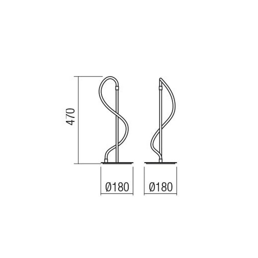 Redo 01-2529 - LED Stmívatelná stolní lampa CORRAL LED/12W/230V zlatá