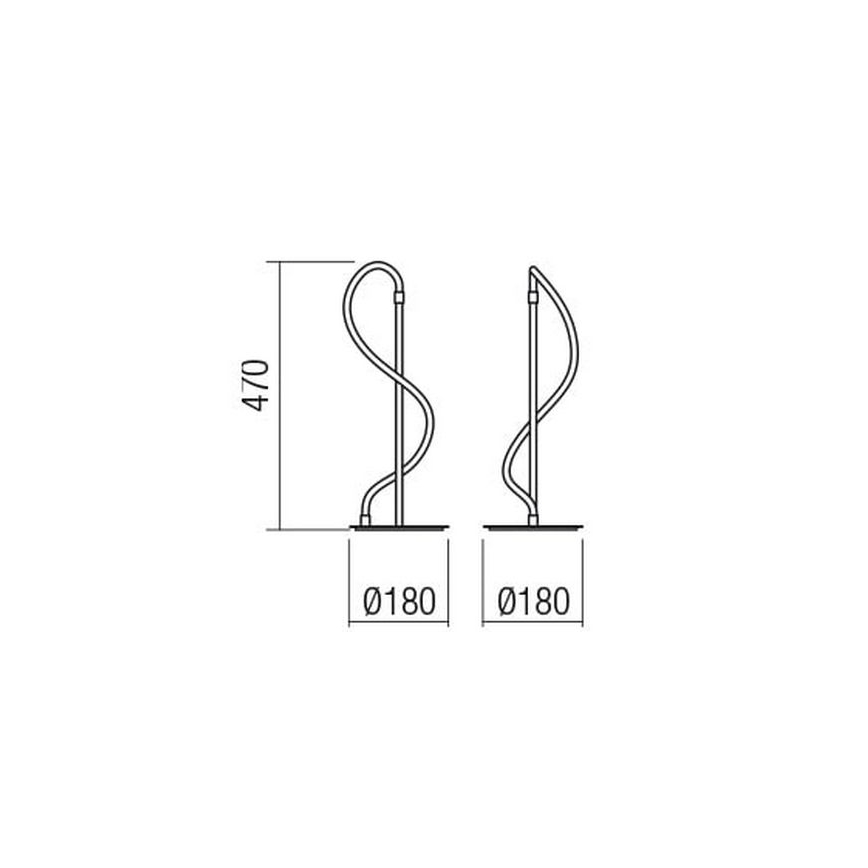 Redo 01-2530 - LED Stmívatelná stolní lampa CORRAL LED/12W/230V černá