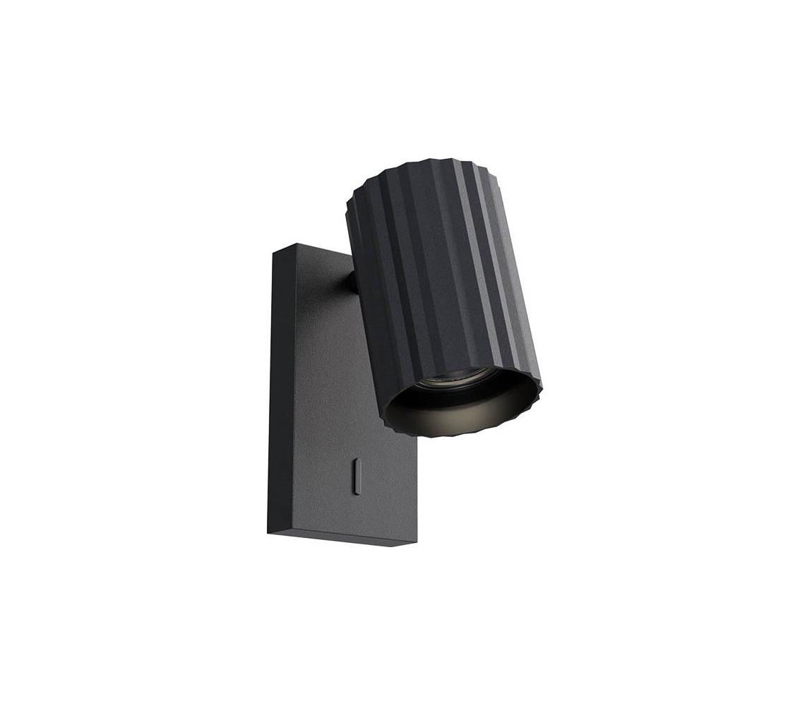 Redo 01-2549 - Nástěnné bodové svítidlo DELPHI 1xGU10/7W/230V černá 01-2549