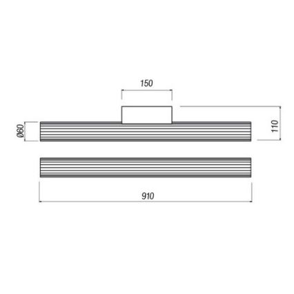 Redo 01-2593 - LED Koupelnové osvětlení zrcadla RIGAL LED/18W/230V 4000K 91 cm CRI 90 IP44 lesklý chrom/bílá