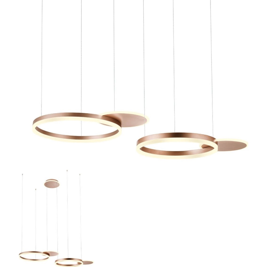 Redo 01-2607 - LED Stmívatelný lustr na lanku SIGUA LED/99W/230V CRI 90 3000K hnědá