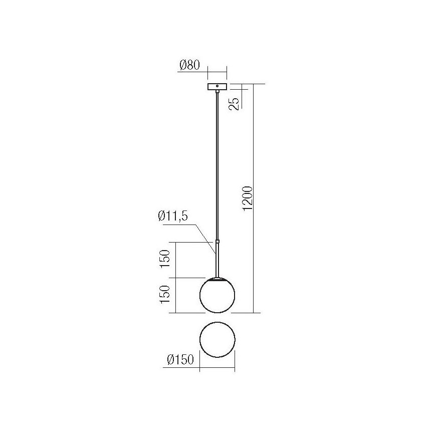 Redo 01-2623 - Lustr na lanku NIVA 1xE14/28W/230V