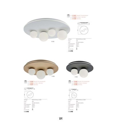 Redo 01-2657 - LED Stropní svítidlo CORUM LED/48W/230V 3000K CRI 90 bílá