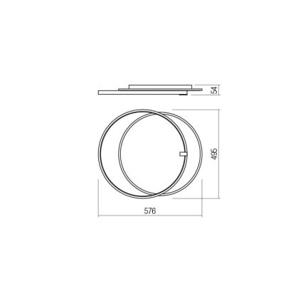 Redo 01-2660 - LED Stropní svítidlo ARP LED/45W/230V černá