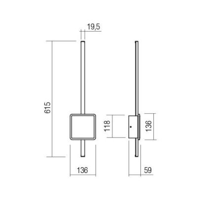 Redo 01-2696 - LED Nástěnné svítidlo DIAZ LED/20W/230V CRI 90 bílá