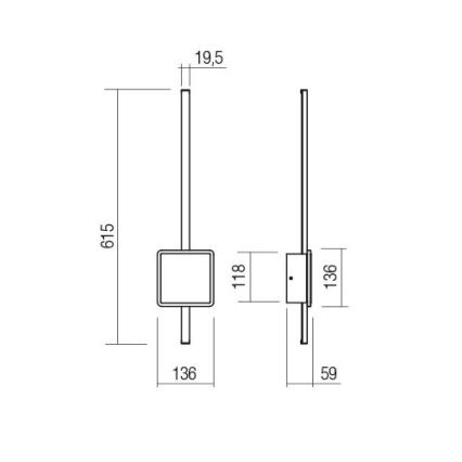 Redo 01-2697 - LED Nástěnné svítidlo DIAZ LED/20W/230V CRI 90 zlatá