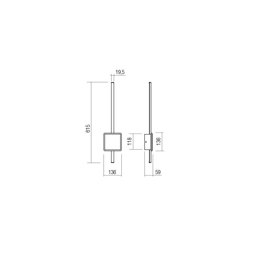 Redo 01-2697 - LED Nástěnné svítidlo DIAZ LED/20W/230V CRI 90 zlatá