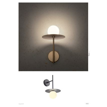 Redo 01-2725 - Nástěnná lampa PLATO 1xG9/10W/230V zlatá