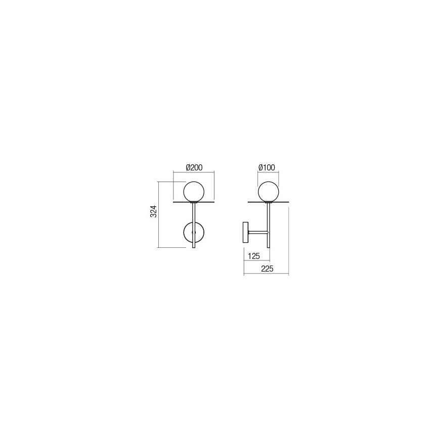 Redo 01-2725 - Nástěnná lampa PLATO 1xG9/10W/230V zlatá