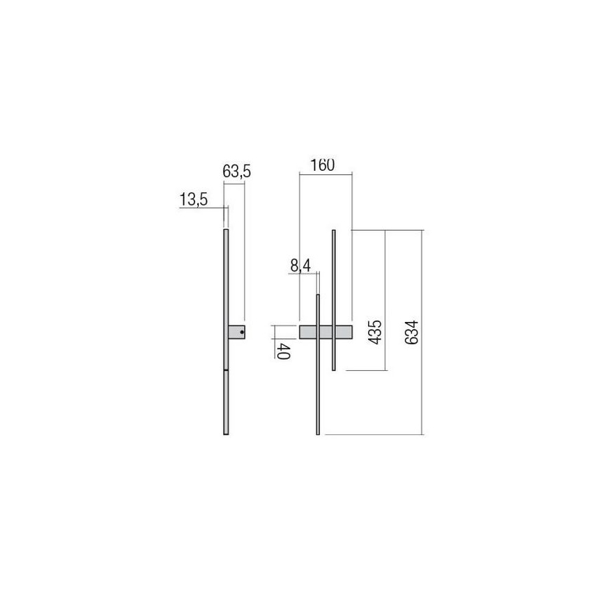 Redo 01-2744 - LED Nástěnné svítidlo TANGENT LED/13W/230V CRI 90 bílá