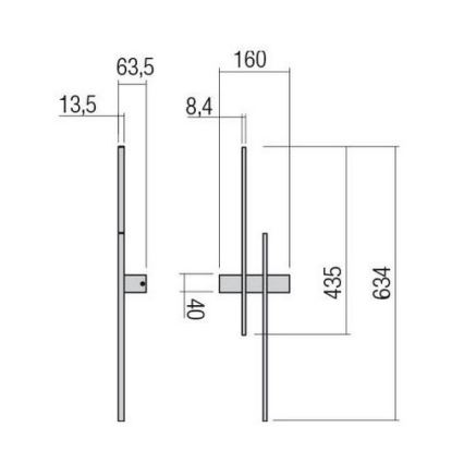 Redo 01-2746 - LED Nástěnné svítidlo TANGENT LED/13W/230V CRI 90 bílá