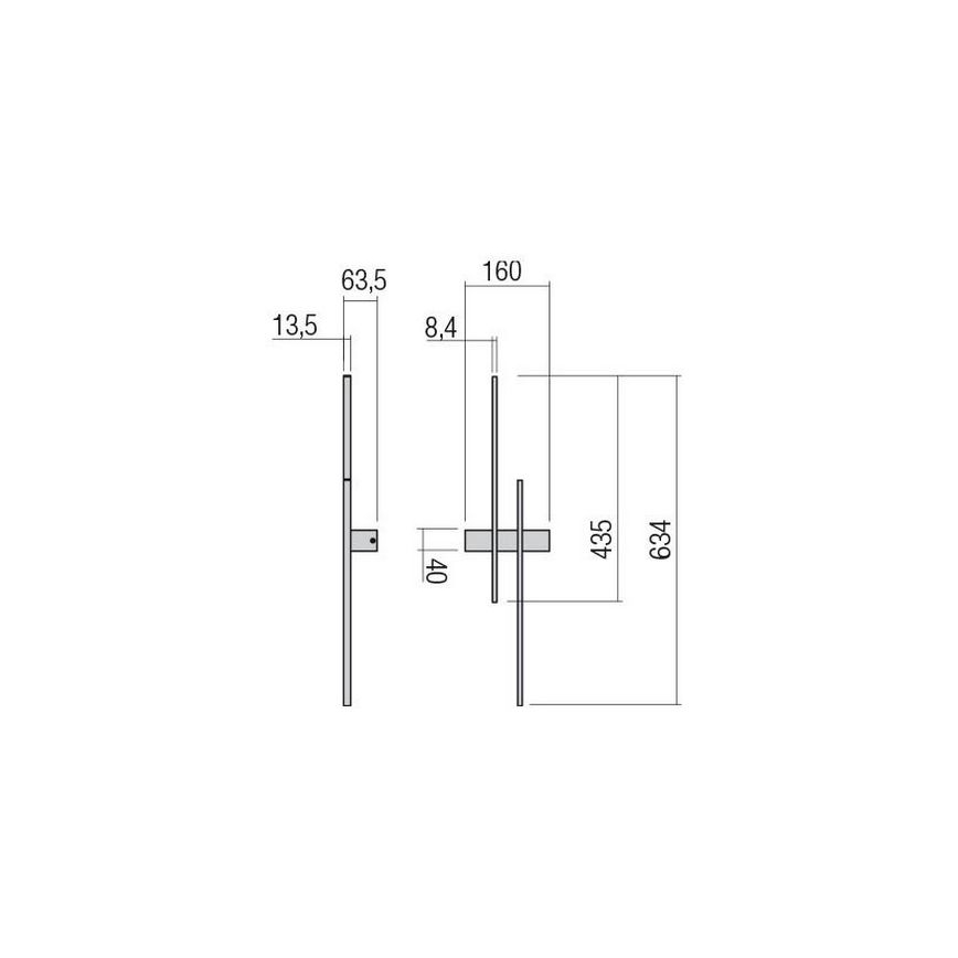 Redo 01-2746 - LED Nástěnné svítidlo TANGENT LED/13W/230V CRI 90 bílá