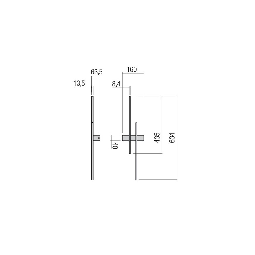 Redo 01-2747 - LED Nástěnné svítidlo TANGENT LED/13W/230V CRI 90 černá