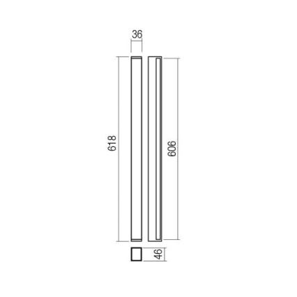 Redo 01-2762 - LED Nástěnné svítidlo PLOT LED/21W/230V 60 cm bílá