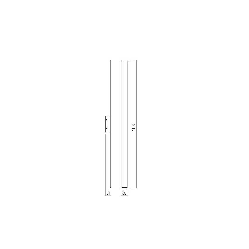 Redo 01-2770 - LED Nástěnné svítidlo WAPI LED/30W/230V 119 cm bílá
