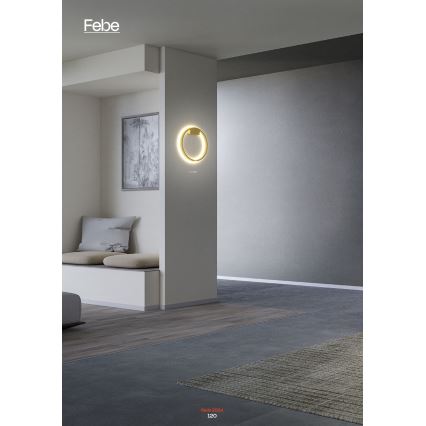 Redo 01-2817 - LED Stmívatelné nástěnné svítidlo FEBE LED/24W/230V zlatá