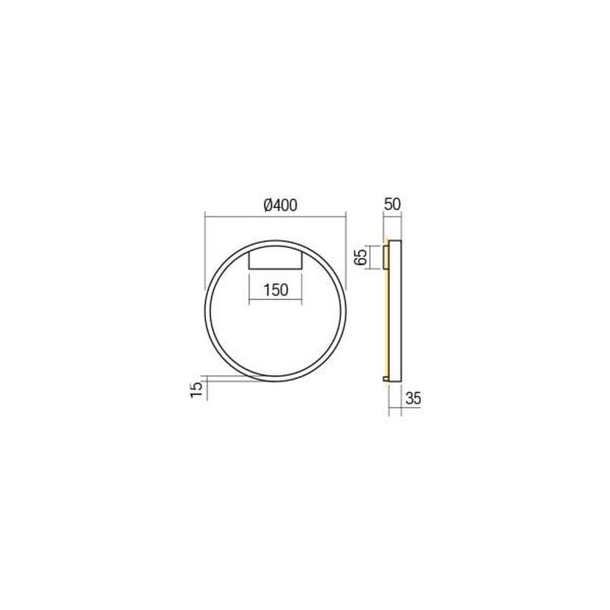 Redo 01-2819 - LED Stmívatelné nástěnné svítidlo FEBE LED/24W/230V černá