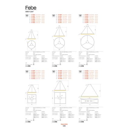 Redo 01-2835 - LED Stmívatelné nástěnné svítidlo FEBE LED/24W/230V zlatá