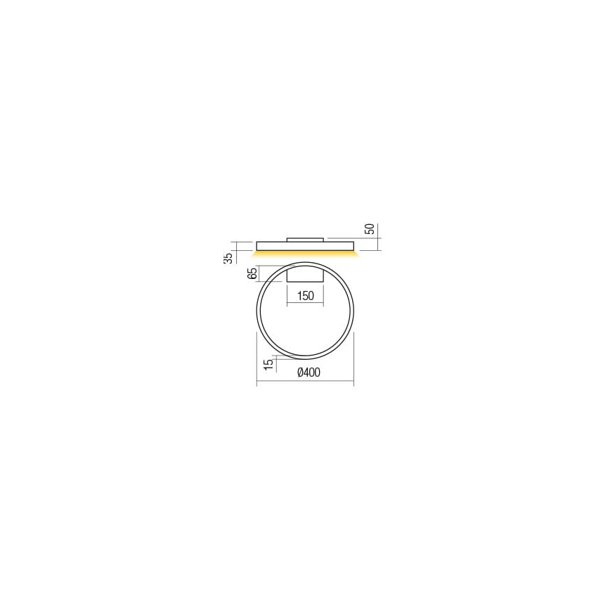 Redo 01-2835 - LED Stmívatelné nástěnné svítidlo FEBE LED/24W/230V zlatá