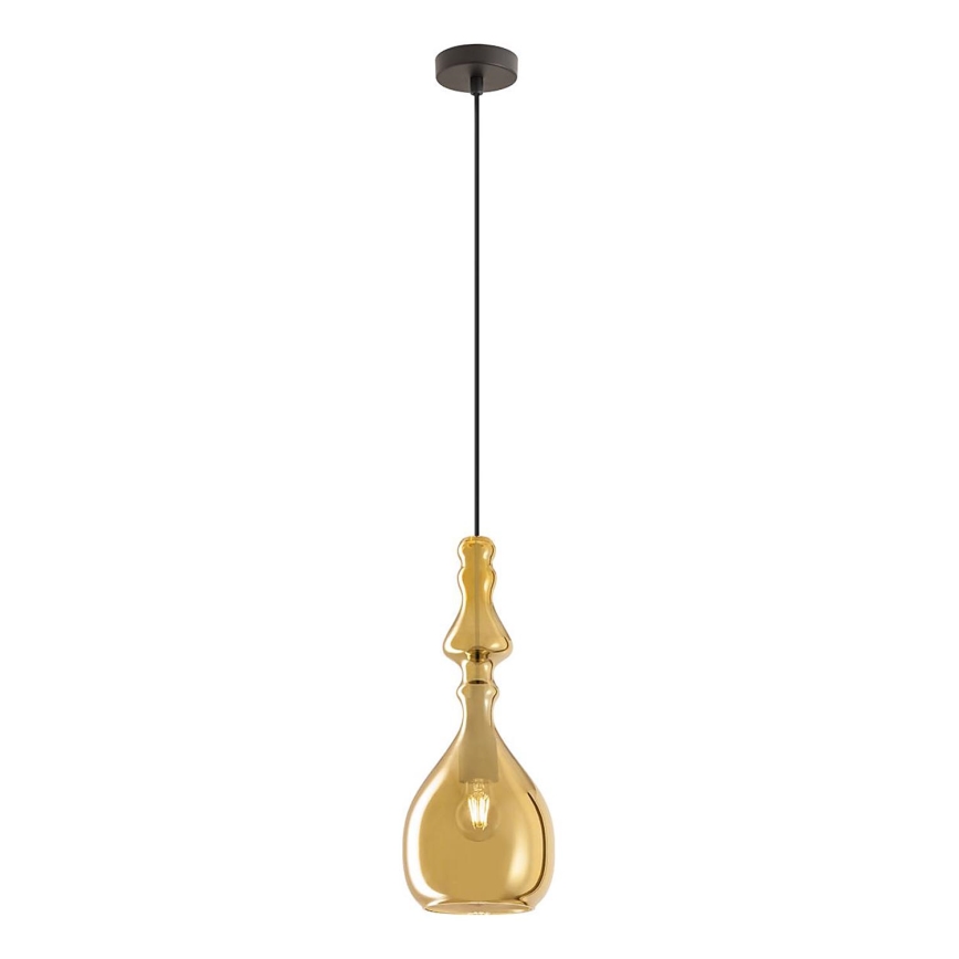 Redo 01-2937 - Lustr na lanku AMBIX 1xE27/42W/230V pr. 18 cm zlatá