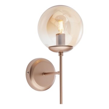 Redo 01-2942 - Nástěnná lampa MUNDI 1xE14/28W/230V měď/kouřová