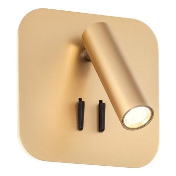 Redo 01-2977 - LED Nástěnné svítidlo QUDA LED/6W/230V + LED/3W 3000K CRI 90 zlatá