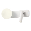 Redo 01-2991 - LED Nástěnné svítidlo OASIS LED/3W/230V + 1xG9/10W USB CRI 90 bílá