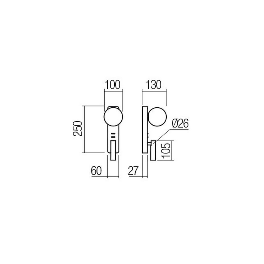 Redo 01-2992 - LED Nástěnné svítidlo OASIS LED/3W/230V + 1xG9/10W USB CRI 90 bronzová