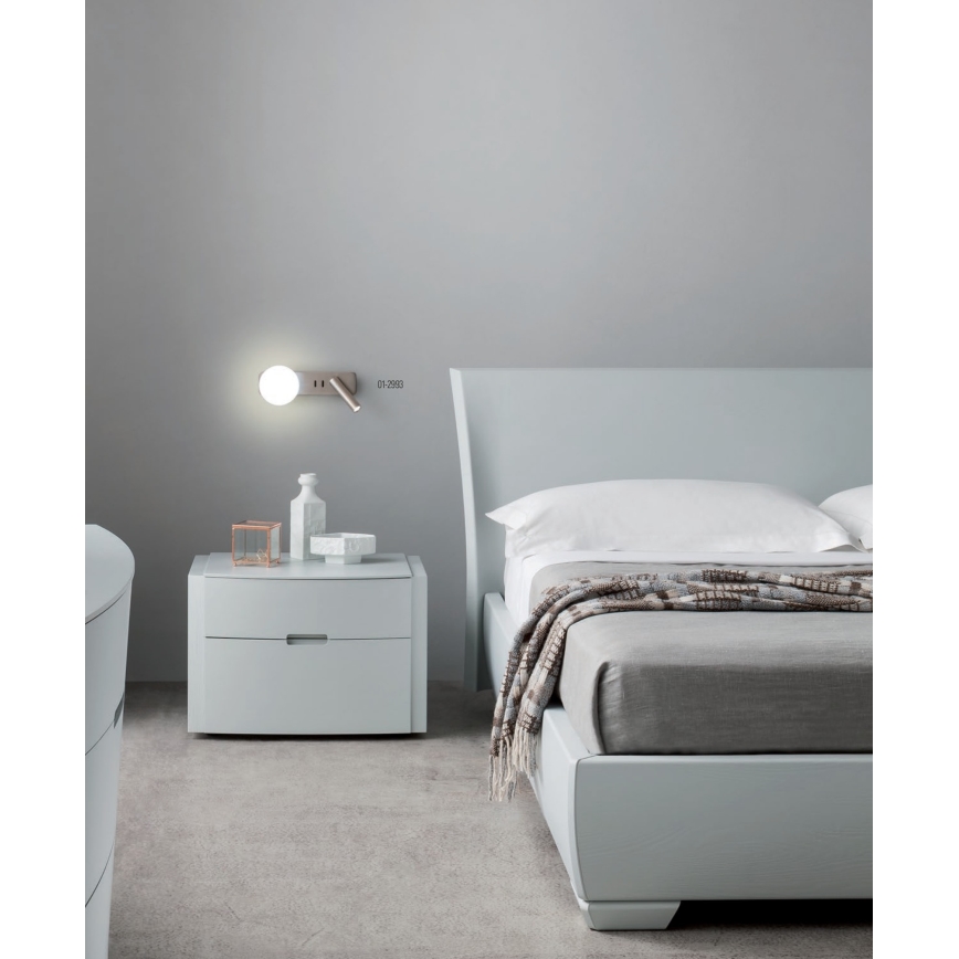 Redo 01-2993 - LED Nástěnné svítidlo OASIS LED/3W/230V + 1xG9/10W USB CRI 90 lesklý chrom