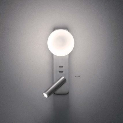 Redo 01-2993 - LED Nástěnné svítidlo OASIS LED/3W/230V + 1xG9/10W USB CRI 90 lesklý chrom