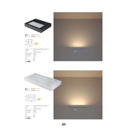 Redo 01-3016 - LED Nástěnné svítidlo LAMINA 2xLED/15W/230V CRI 90 černá
