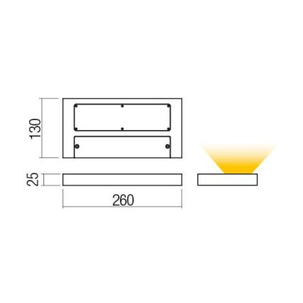 Redo 01-3016 - LED Nástěnné svítidlo LAMINA 2xLED/15W/230V CRI 90 černá