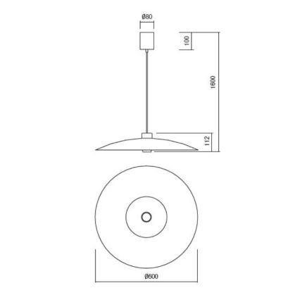 Redo 01-3018 - LED Lustr na lanku LARS LED/14W/230V + LED/10W pr. 60 cm CRI 90 bílá