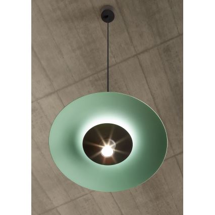 Redo 01-3019 - LED Lustr na lanku LARS LED/14W/230V + LED/10W pr. 60 cm CRI 90 zelená