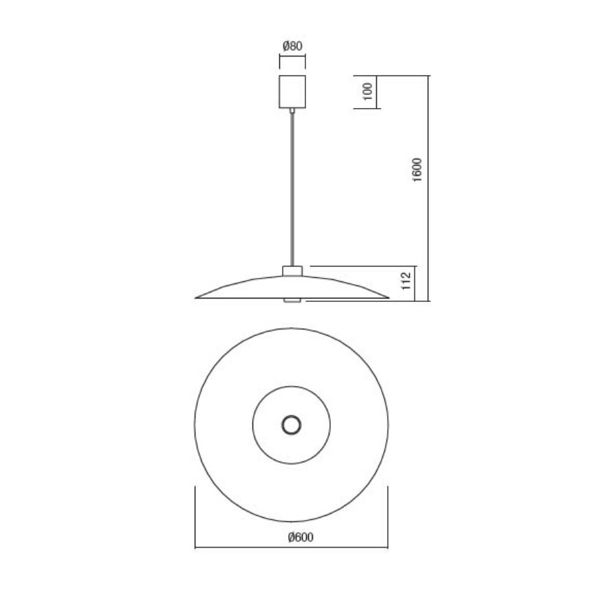 Redo 01-3021 - LED Lustr na lanku LARS LED/14W/230V + LED/10W pr. 60 cm CRI 90 černá