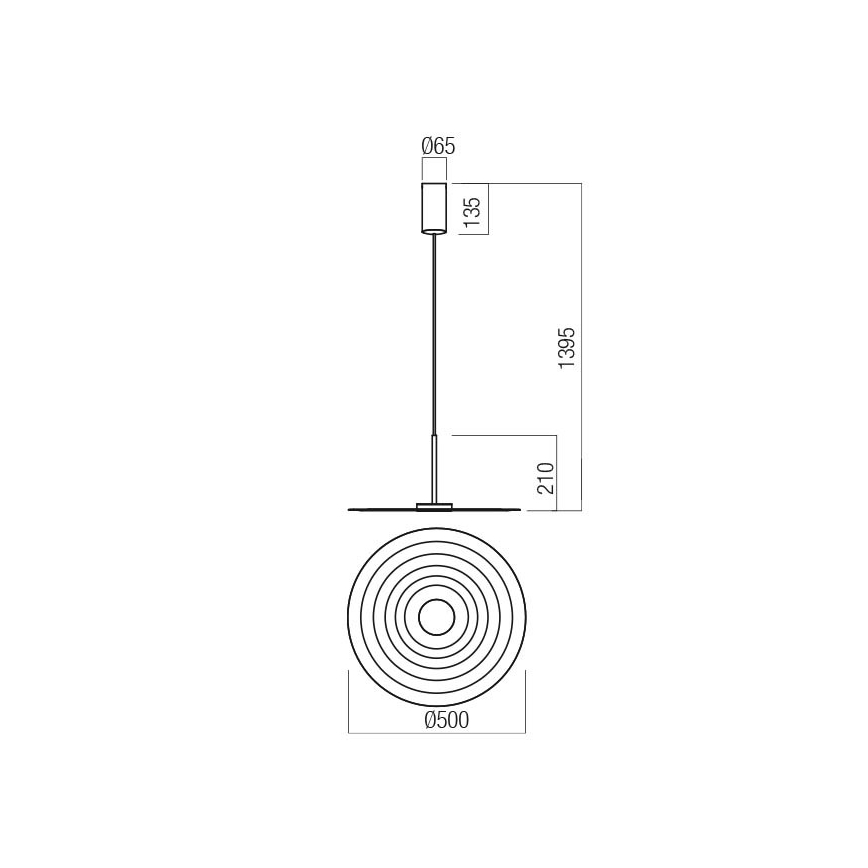 Redo 01-3046 - LED Lustr na lanku LAKE LED/13W/230V CRI 90 pr. 50 cm zelená