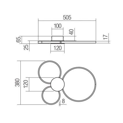 Redo 01-3105 - LED Stropní svítidlo ATOM LED/20W/230V