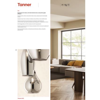 Redo 01-3194 - Lustr na lanku TANNER 6xE14/28W/230V pr. 47,2 cm