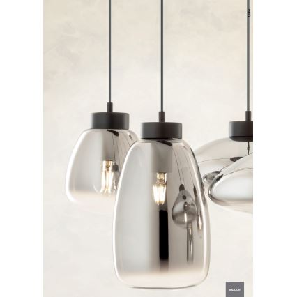 Redo 01-3212 - Lustr na lanku LUKE 6xE27/42W/230V černá