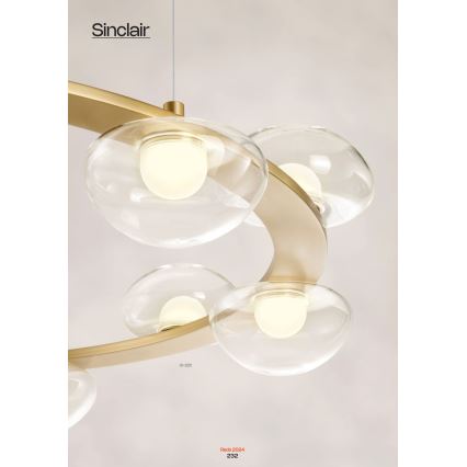 Redo 01-3248- LED Stmívatelný lustr na lanku SINCLAIR LED/37,2W/230V CRI 93 IP21 černá