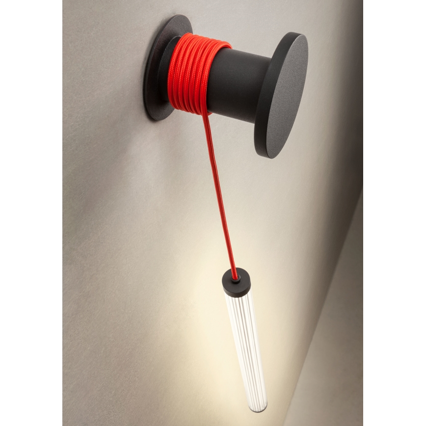 Redo 01-3302 - LED Stmívatelná nástěnná lampa SWING LED/9W/230V 3000/4000K CRI 90 černá