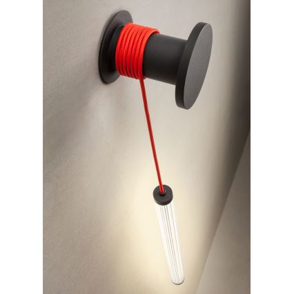 Redo 01-3304 - LED Stmívatelná nástěnná lampa SWING LED/16W/230V 3000/4000K CRI 90 černá