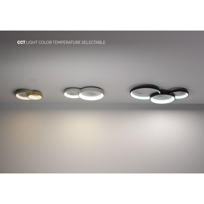 Redo 01-3375 - LED Stmívatelné stropní svítidlo COMBI LED/72W/230V 3000/4000/6000K CRI98 černá