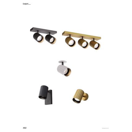 Redo 01-3403 - Bodové svítidlo DELPHI 2xGU10/7W/230V černá