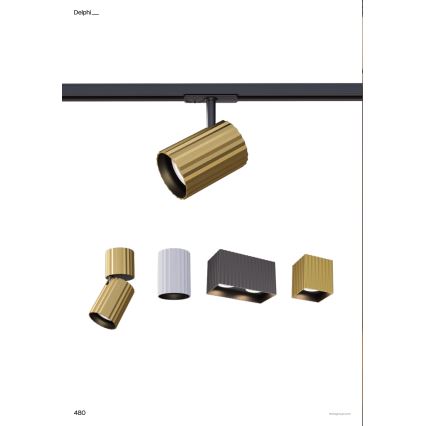 Redo 01-3408 - Bodové svítidlo DELPHI 1xGU10/7W/230V 8,1x8,1 cm zlatá