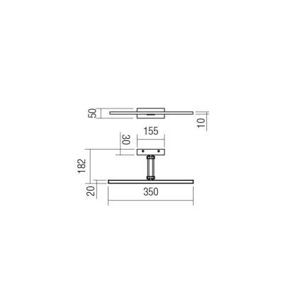 Redo 01-3461 - LED Obrazové svítidlo LINEAR LED/8W/230V 35 cm CRI 92 černá