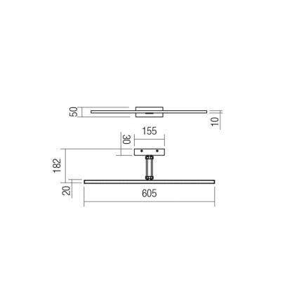 Redo 01-3463 - LED Obrazové svítidlo LINEAR LED/8W/230V 60,5 cm CRI 92 černá