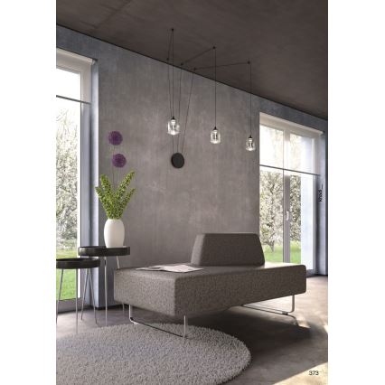 Redo 01-3485 - LED Stmívatelná nástěnná lampa KHADI 3xLED/5,5W/230V CRI 90 pr. 12 cm černá/kouřová