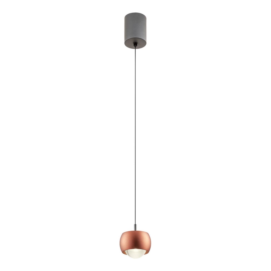 Redo 01-3548 - LED Lustr na lanku AVES LED/12W/230V pr. 9,6 cm CRI 90 měď